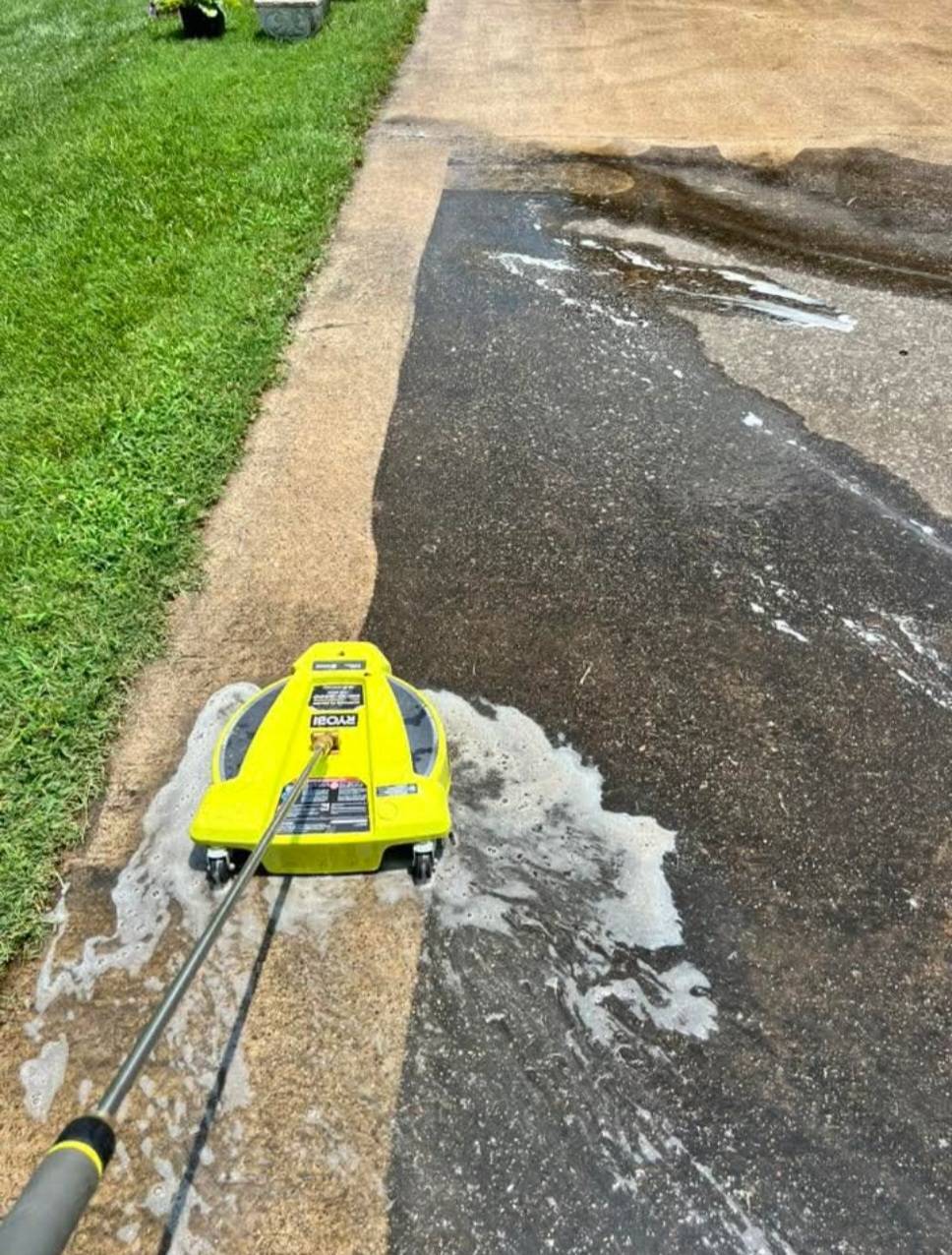 Driveway cleaning after